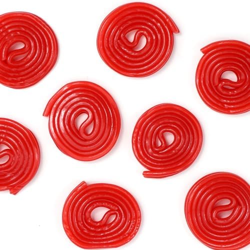Broadway Strawberry Wheels Licorice Candy, 2 Pound Bulk Bag, Red Licorice Wheels