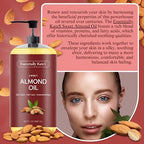 Essentially KateS Sweet Almond Oil 16.9 fl oz - 100% Pure and Natural and Cold Pressed