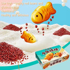 Taiyaki, Glutinous rice red beans flavor, Japanese Sweets Wagashi, Traditional Asian Dessert Snacks, Suitable for Afternoon Tea ＆ Daily Snack, 6 cake (1 Box)
