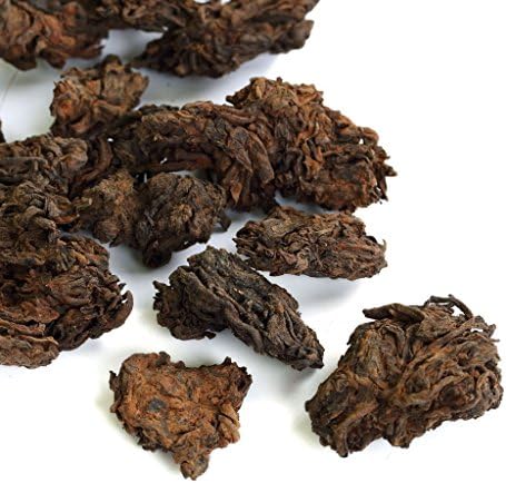 GOARTEA Puerh Tea Cake 100g / 3.5oz 2005 Year Ripe Shu Supreme Yunnan Aged Natural Tuo Head - Chinese Yunnan Puer Pu'er Pu-erh Tea - Tuocha