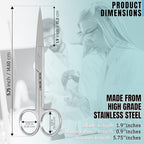 Precise Quality Stainless Steel Surgical Dressing Scissors Medical Dissecting Sharp Scissors Straight General Art Craft Paper Shears (Sharp/Sharp)