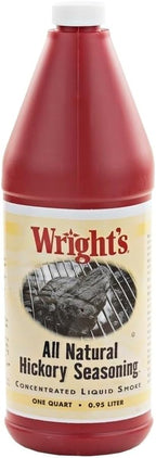 Wright's Natural Hickory Seasoning Liquid Smoke, 2-Pack 32 Ounce Quart Bottles