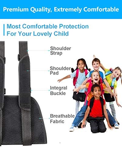 Kids Arm Sling, Medical, Breathable, Soft & Comfort, Adjustable, Children Pediatric Rotator Cuff, Elbow Support for Broken, Fractured Arm & Shoulder Injury, Immobilizer Band