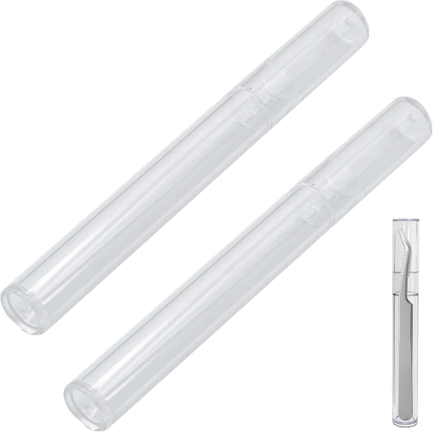 2 Packs Professional Tweezers Storage Case, Tweezers Organizer Eyelash Extension Tools Travel Small Box for Clip Manicure Tool