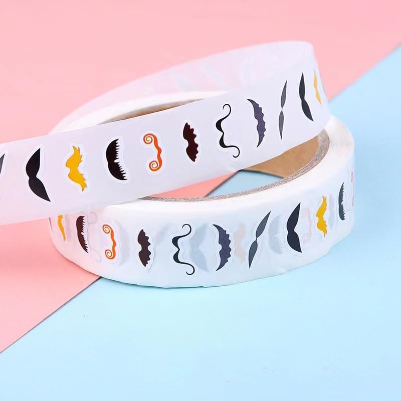 Googly Eye Sticker Labels,1000pcs Adhesive Eye Stickers, Eyes for Crafts or DIY Handmade Arts,Toys and Home Decoration (Funny Beard)