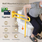 Flip Up Handicap Grab Bars, Wall Mounted Folding Toilet Safety Rails, Non-Slip Toilet Grab Bar, Stainless Steel&Luminous Bathroom Assist Handrail for Elderly, Disabled, Pregnant, 350lbs