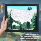 YCCYYCCY National Parks Map Board of The United State, 10" X 12" Pin Boards for Walls, Travel Tracker Map for Office, School and Home