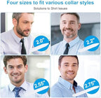 120PCS Plastic Collar Stays for Men's Dress Shirts Thicker and More Bend-Resistant Invisible Collar Inserts, Sizes 2, 2.2, 2.55, 2.75 Inches with Storage Case