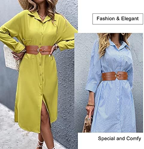 SUOSDEY Womens Wide Elastic Waist Belt for Dress Ladies Stretch Cinch Belt for Women