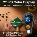 Magnifying Glass with Light Digital Microscope Handheld 2.0 inch IPS Color Screen,Portable Digital Magnifying Glass 500x,Marco Microscopes,uilt-in 8LED Lights,USB Compatible with PC Windows, Mac OS