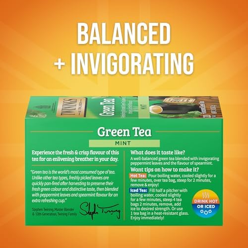 TWININGS TEA, TEA,GREEN,MINT 20 BAG