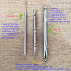 BYYDDIY Stainless Steel Dual Head Facial Reflexology Tools,Ear Massage Tool,Body Point Probe Pen &Trigger Point Massager Tool for Deep Tissue (P-S)
