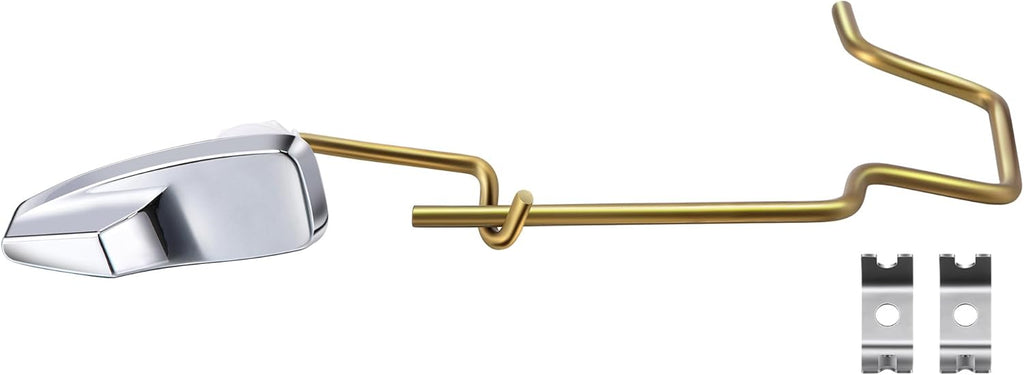 Dreyoo Pressure Assist Toilet Lever with Linkage Compatible with 99-571-KT, Left Hand Trip Lever Compatible with Gerber Ultra Flush Pressure-Assisted Toilet Tank, Left Hand, Polished Chrome