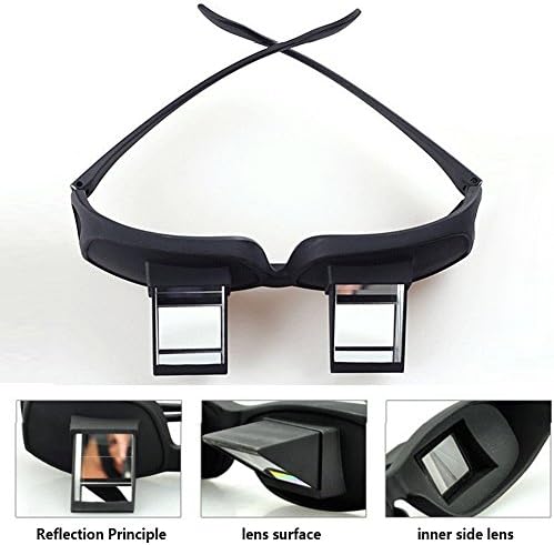 Flammi Lazy Glasses Prism Glasses Horizontal Spectacles Lie Down for Reading/Watching TV