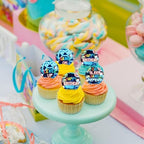 40PCS Edible Video Game Cupcake Toppers Bonus Level Up Game on GamePad Cupcake Picks for Video Games Baby Shower Boys Girls Gamer Birthday Party Decorations Supplies