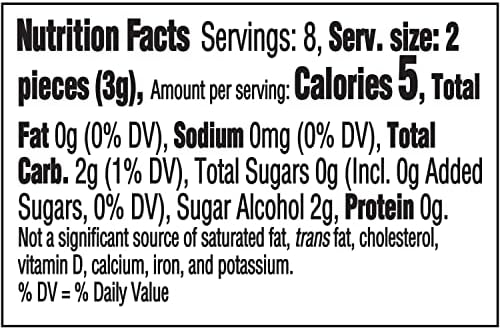 Dentyne Ice Peppermint Sugar-Free Chewing Gum, 9 Packs of 16 Pieces (144 Total Pieces)