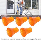 BestAlice 5Pcs Cane Tips, 3/4 Inch Crutch Tips Rubber Replacement Foot Pad, 19mm Cane Tips Heavy Duty, Prevent Slipping Soft Thicken Rubber Walking Canes Replacement Tips(Orange)