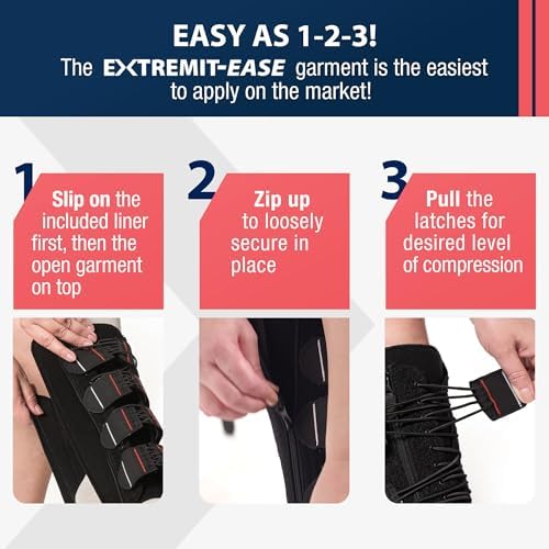 Compression Garment 30-50 mmHg Lower Leg Compression Wrap - Ideal for Mild to Moderate Lymphedema Swelling, Venous Insufficiency, and Post-Op Edema