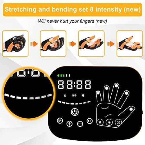 Upgraded versionFinger and Hand Function Rehabilitation Robot Gloves，for Arthritis Stroke Hemiplegia Cerebral Palsy Hand Paralysis Patient Physiotherapy Device, Rehabilitation Therapeutic Glove