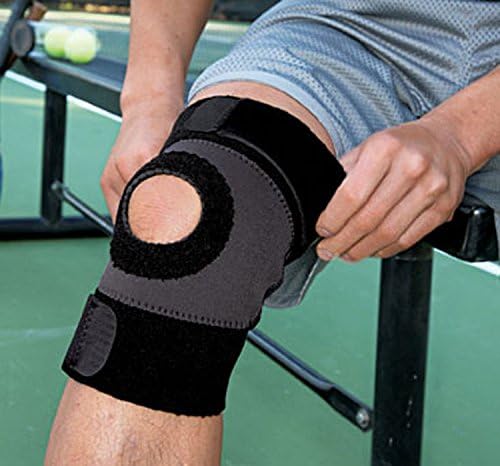 ACE Brand Moisture Control Knee Support, Medium, Black/Gray, 1/Pack