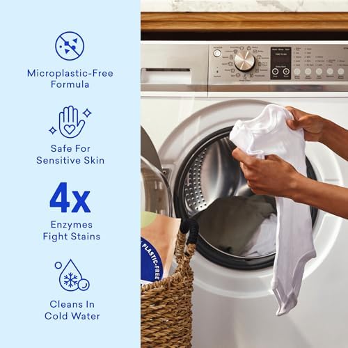 BLUELAND Laundry Detergent Tablets, 120 Count, Plastic-Free Eco-Friendly Pods, Sheets, Liquid Alternative - Fragrance Free and Clear, Natural, Gentle