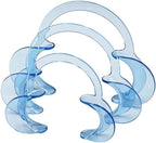 Dental Cheek Retractor Mouth Opener for Teeth Whitening Blue C-Shape (Size S, M, L Pack of 3)