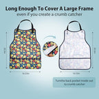 Adult Bibs with Crumb Catcher for Women,2 Pack Adjustable Bibs for Eating,Waterproof Washable Clothing Protectors,Reusable Large Feeding Bib for Men Elderly Seniors