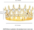 Queen Rhinestone Crown, Gold Wedding Crowns, Royal Princess Crystal Tiara Crown for Women Costume Party