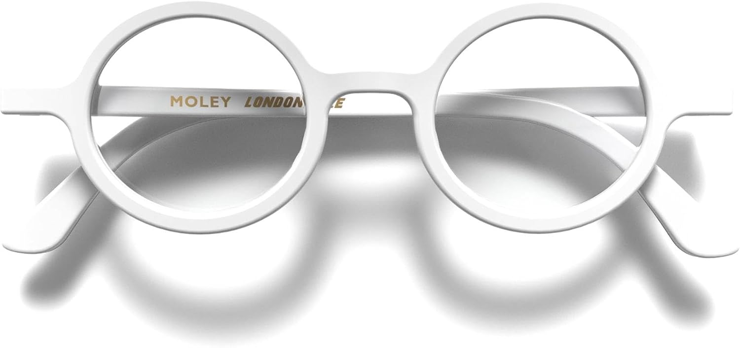 LONDON MOLE® Moley reading glasses | Cool round shaped readers | Men’s Women’s Unisex | Spring hinges