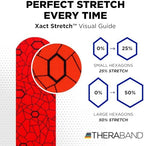 THERABAND Kinesiology Tape, Red/Black, 1 Roll, with XactStretch Indicators, Long-Lasting Athletic Tape for Shoulder, Back & Knee, Latex-Free & Water Resistant for Men and Women, Pre-Cut