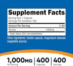 Nutricost Taurine 1000mg, 400 Capsules