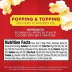 Orville Redenbacher's Popcorn Oil, Butter Flavor, Movie Night Supplies, 16 fl oz. (Pack of 6)