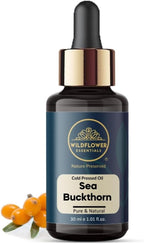 Sea Buckthorn Oil (Hippophae rhamnoides) 100% Natural Cold Pressed Carrier Oil for Face Skin Hair & Body | with Glass Dropper 1.01 Fl Oz (30ml)