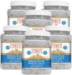 Pride of India - PACK of 6 - Himalayan White Salt Coarse Grind 2.2 lbs (997.90 gm)- Rarest & Enriched W/84+ Natural Minerals- Low Sodium- Mineral Rich Nutrition and Enhanced Taste Healthier Table Salt