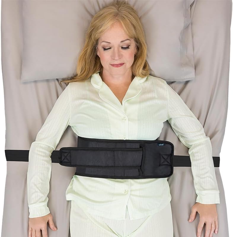 Vive Bed Restraints for Elderly Dementia Patients - Safety Belt for Wheelchair & Bed - Fall Prevention Device for Seniors - Adjustable Strap and Cushioned Waist Belt for Hospital Caregivers