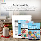Chefmaster White Royal Icing Mix, Decorating Cookies, Making Cake Decorations, Extra Smooth & Versatile, Just Add Water, Non-GMO, Made in USA, 16 oz