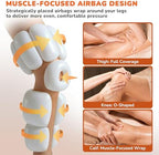 Air Compression Leg Massager with Heat : Calf, Knees & Thigh Recovery Compression System for Pain Relief & Circulation - Sequential Massager with 3 Heat,3 Modes & 6 Intensities for Daily Use