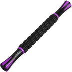 YANSYI Professional 9-Roller Deep Tissue Massage Stick - Portable Muscle Recovery Roller for Athletes, Relieves Post-Workout Soreness & Leg/Back Pain - Portable Physio Tool (Purple)