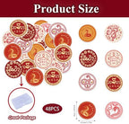 48PCS Edible Chinese Lunar Year Spring Festival Cupcake Toppers Edible Chinese Snake Year Cupcake Toppers Chinese Happy New Year Cake Decor for Snake Year Spring Festival Party Decor Supplies