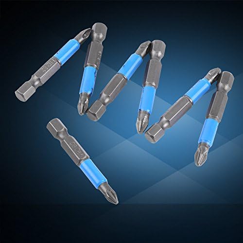 YWBL-WH 10Pcs Per Set S2 PH2 50mm Hex Magnetic Anti Slip Electric Screwdriver Bits Long Electric Cross Drill Bit Kit Impact Phillips Drill Bits Power Tools Cross Head Tool, YWBL-WHdngasf84x1