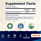 Vitamatic Caffeine Pills 200mg per Serving, 250 Vegetarian Tablets
