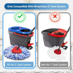 4 Pack RinseClean Spin Mop Replacement Head Spin Mop Refills Compatible with O Ceda RinseClean Dual System, Microfiber Mop Easy Cleaning Floor Head Mo-p for Floor Cleaning RinseClean 2 Tank System