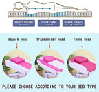 KKCD Plush Beauty Massage Bed Cover Round Head Lash Bed Cushion Topper Spa Bed Mattress Sponge Pad with Elastic Bands Massage Table Mattress Protector with Face Breath Hole,Navy 3cm,75x190cm