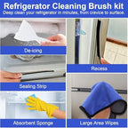 XANGNIER 6PCS Refrigerator Cleaning Brush Set – Complete Deep Clean Kit for Fridge Maintenance, Including Drain Holes, Door Seals, Shelves & Tight Spaces – Flexible, Durable Household Cleaning Tools