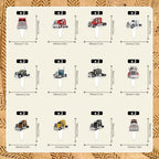 24-Pcs Semi Truck Cupcake Toppers Set Transportation Themed Happy Birthday - Kids Big Truck Themed Party, Boy and Girl Birthday Party, or Baby Shower Party Car Decorations - LIANGSS