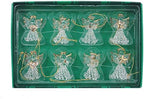 Kurt Adler Clear Glass Angel Ornament, 1.57-Inch, Set of 8