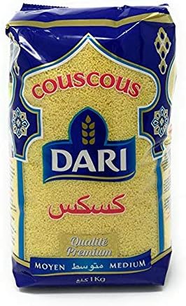 Dari Medium Moroccan Couscous 1kg, 2.2lb, Pack of 3