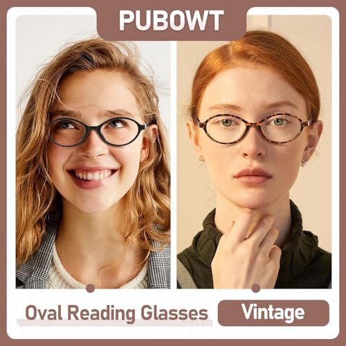 Oval Reading Glasses Women Men Blue Light Blocking Small Computer Readers Retro Fashion Frame Vintage Eyewear PT2009