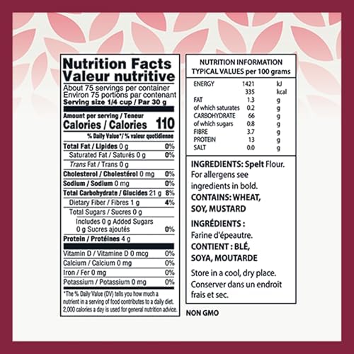 Tuscanini Italian White Spelt Flour, 5 lb | Insect Free | All Natural, Pure, Presifted | Nutty & Sweet Flavor | Kosher Certified