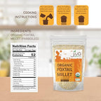 Jiva Organics Foxtail Millet 2 LB Bag | Whole Grain, Gluten-Free & Organic | Protein & Fiber-Rich Superfood for Indian Cooking